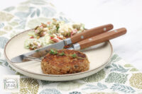 Vega burger met paddenstoelen