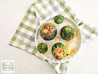 Mexicaans gevulde bolcourgette